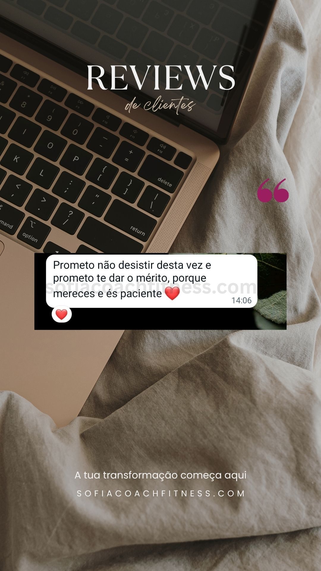 Cliente relata mudança corporal significativa com acompanhamento online